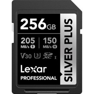Lexar 256GB 205MB/s Professional SILVER PLUS UHS-I SDXC Memory Card