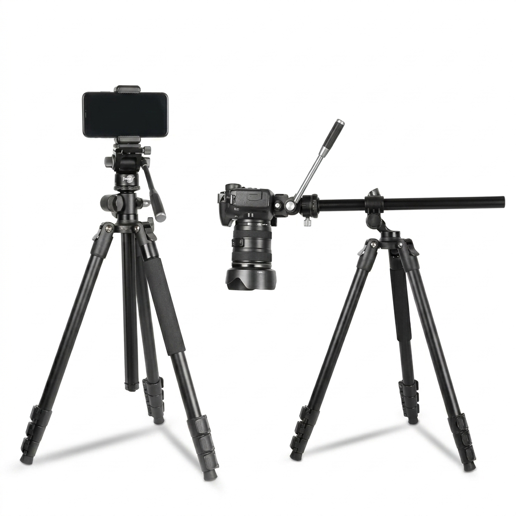Jmary Professional KS355+HG60 DSLR ILDC Camera 2-in-1 Monopod Tripod 360 Degree Panoramic Ball Head Stand – Black