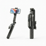 Jmary KT-299 Rotation Smart Tripods Al Face Sensor Selfie Stick Tripod Upto 1.8 Meter long 360° Horizontal – Black - Image 3