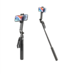 Jmary KT-299 Rotation Smart Tripods Al Face Sensor Selfie Stick Tripod Upto 1.8 Meter long 360° Horizontal – Black