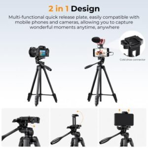K&F Concept KF09.125 Lightweight 2 in 1 Video Tripod