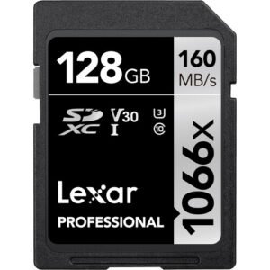 Lexar 128GB Professional 1066x UHS-I SDXC Memory Card (SILVER Series)