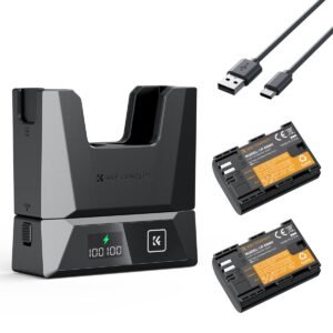 K&F Concept LP-E6NH 2-Pack Batteries + 18W Charger Canon EOS (KF28.0088)