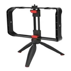 Jmary MT-33 Smartphone Video Rig – Cage with Tripod Cold Shoe Mounts & 1/4″ Screw Interfaces