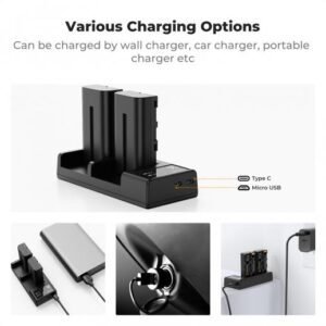 K&F Concept 2-Pack NP-F550 Battery & Charger Set (KF28.0046) - Image 4