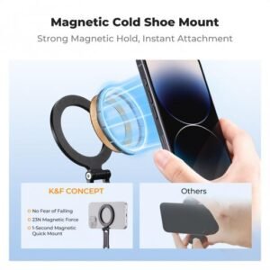 K&F Concept Magnetic Metal Phone Mount Cold Shoe Rotatable (KF31.196) - Image 2