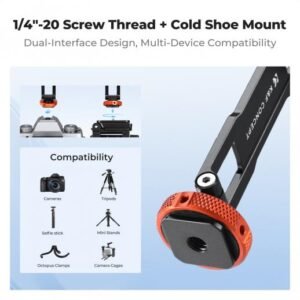 K&F Concept Magnetic Metal Phone Mount Cold Shoe Rotatable (KF31.196) - Image 4