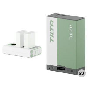 Tilta LP-E17 Kit with 2 Batteries and 2-Bay USB Charger (Ash Green) TBC-E17-A-AG